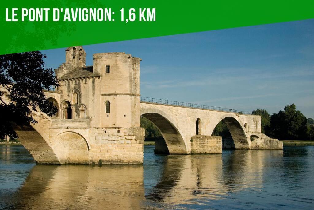 La Glycine - Parking Gratuit - Ac Clim - Cour Prive - Lägenhet Villeneuve-lès-Avignon Exteriör bild